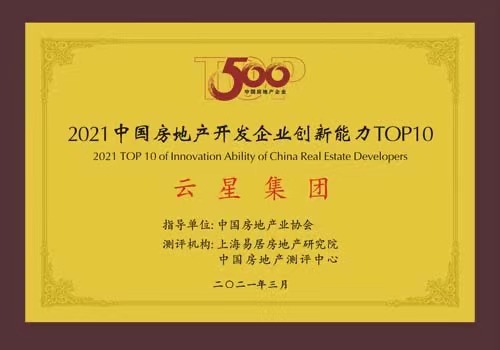 2021中国房地产开发企业创新能力TOP10
